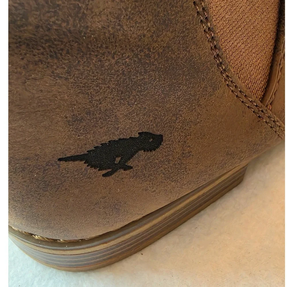 Rocket Dog Womens Brown Distressed Chelsea Ankle Boots Low Heel C429 Size 9